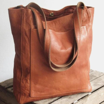 Women’s Timeless Leather-Look Everyday Shoulder Bag