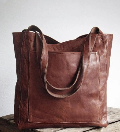 Women’s Timeless Leather-Look Everyday Shoulder Bag