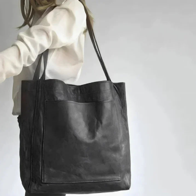 Women’s Timeless Leather-Look Everyday Shoulder Bag