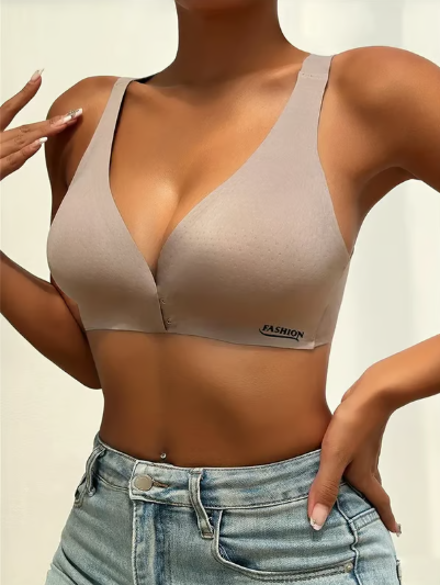 Women’s Deep Plunge Minimiser Front-Closure Wireless Bra