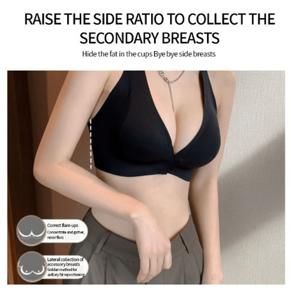 Women’s Deep Plunge Minimiser Front-Closure Wireless Bra