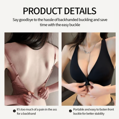 Women’s Deep Plunge Minimiser Front-Closure Wireless Bra