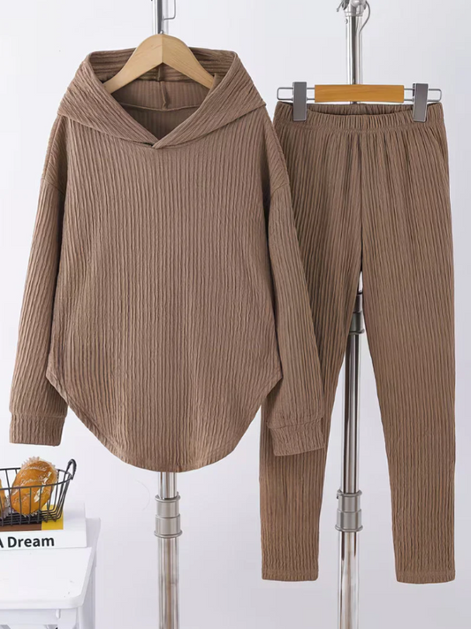 Women’s Relaxed Hooded Top and Stretch Leggings Set