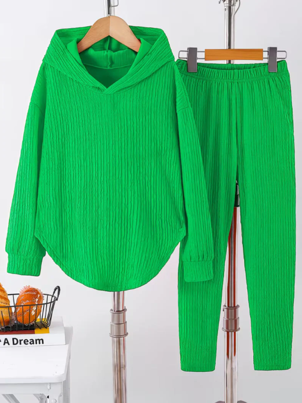 Women’s Relaxed Hooded Top and Stretch Leggings Set