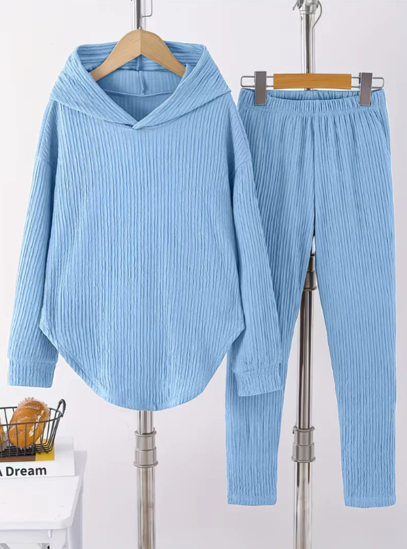 Women’s Relaxed Hooded Top and Stretch Leggings Set