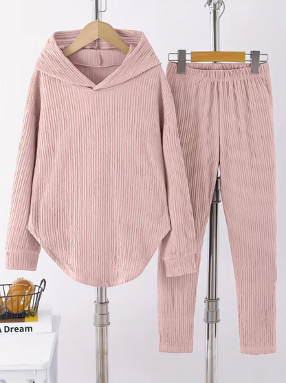 Women’s Relaxed Hooded Top and Stretch Leggings Set