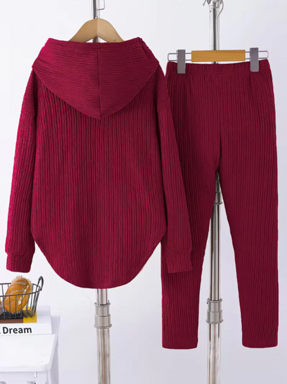 Women’s Relaxed Hooded Top and Stretch Leggings Set