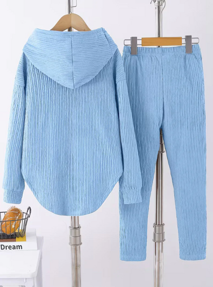 Women’s Relaxed Hooded Top and Stretch Leggings Set