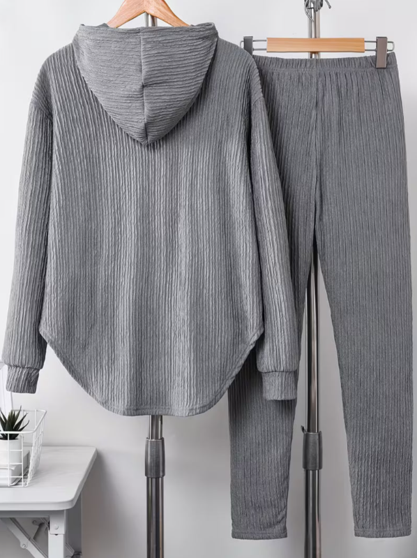 Women’s Relaxed Hooded Top and Stretch Leggings Set