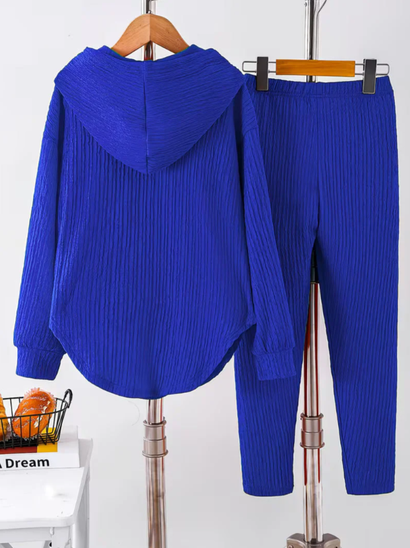 Women’s Relaxed Hooded Top and Stretch Leggings Set