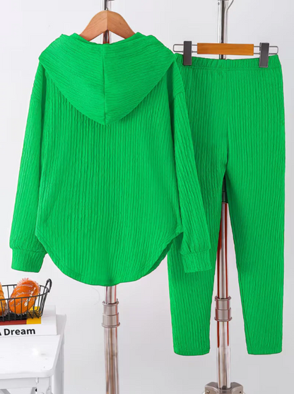 Women’s Relaxed Hooded Top and Stretch Leggings Set
