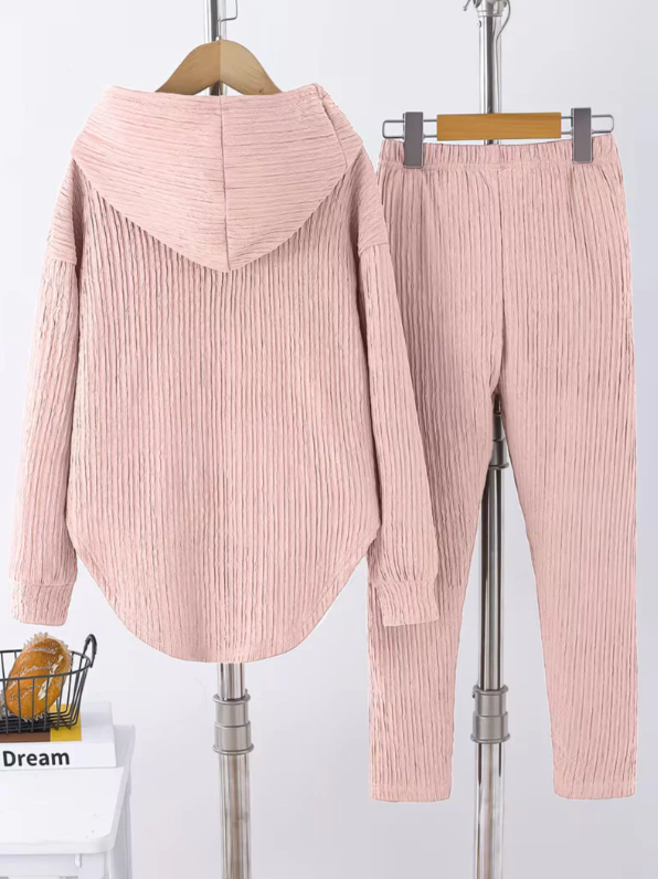 Women’s Relaxed Hooded Top and Stretch Leggings Set