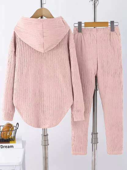 Women’s Relaxed Hooded Top and Stretch Leggings Set