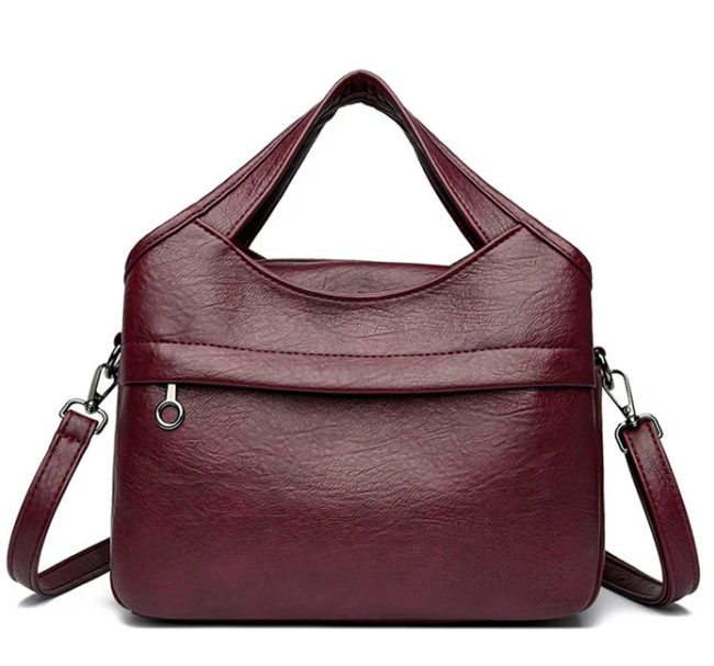 Women’s Soft Leather-Look Crossbody Handbag