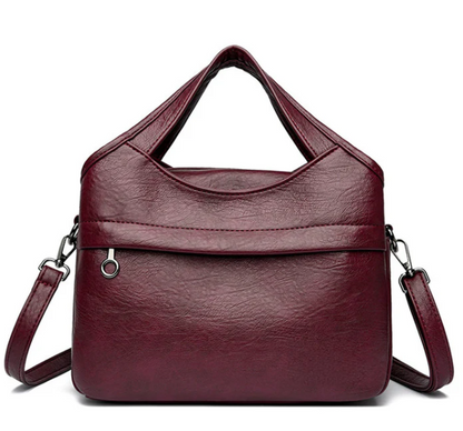 Women’s Soft Leather-Look Crossbody Handbag