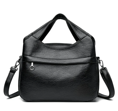 Women’s Soft Leather-Look Crossbody Handbag
