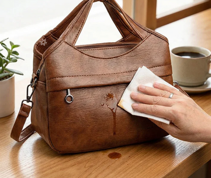 Women’s Soft Leather-Look Crossbody Handbag
