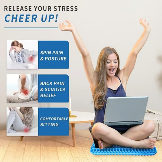 Gel Honeycomb Pressure Relief Seat Cushion