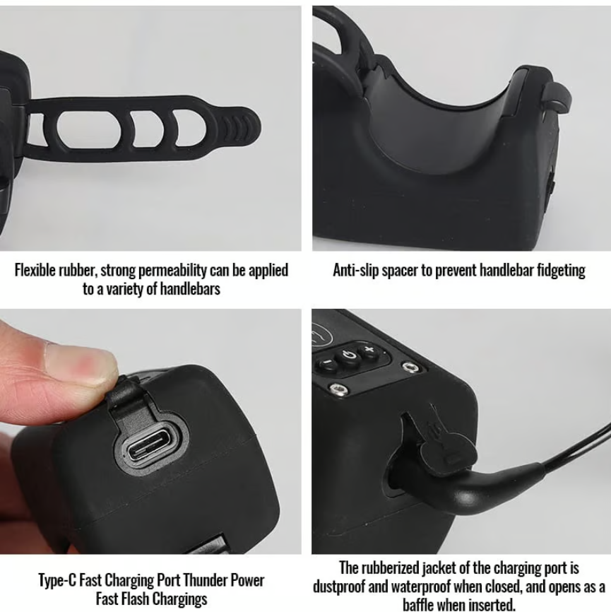 Multi-Function Bike Light with Horn and Remote Control
