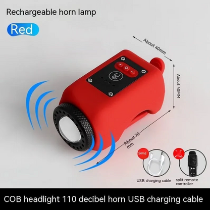 Multi-Function Bike Light with Horn and Remote Control
