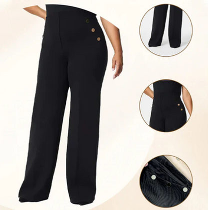 Women’s Plus Size High Waist Wide Leg Trousers