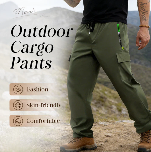 Men’s Lightweight Multi-Pocket Outdoor Cargo Trousers