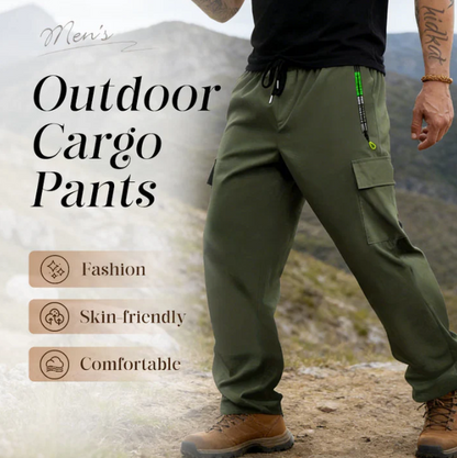 Men’s Lightweight Multi-Pocket Outdoor Cargo Trousers