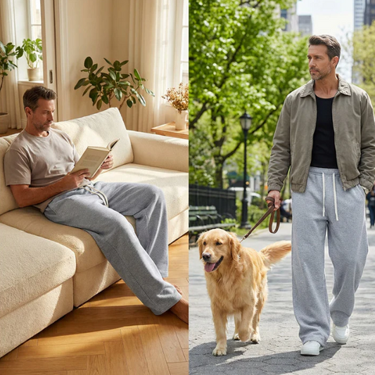 Men’s Relaxed Drawstring Solid Trousers