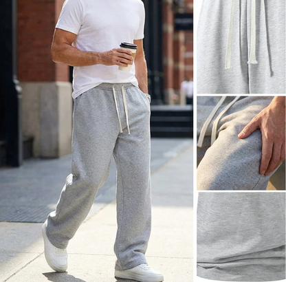 Men’s Relaxed Drawstring Solid Trousers