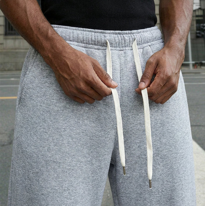 Men’s Relaxed Drawstring Solid Trousers