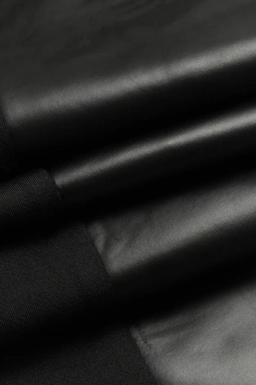 Women’s Contrast Trim Zip Faux Leather Trousers