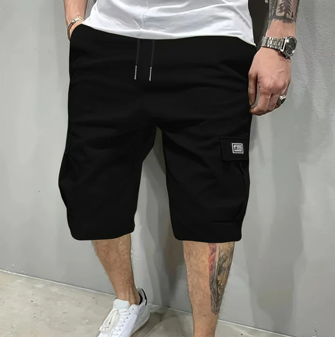 Men’s Lightweight Multi-Pocket Drawstring Cargo Shorts