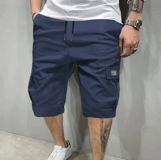 Men’s Lightweight Multi-Pocket Drawstring Cargo Shorts