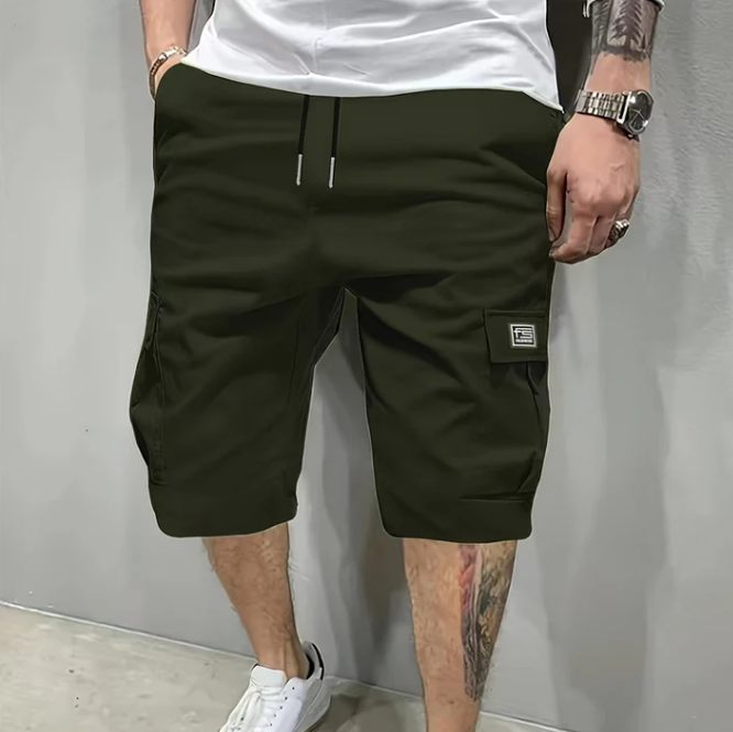 Men’s Lightweight Multi-Pocket Drawstring Cargo Shorts