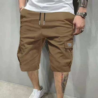 Men’s Lightweight Multi-Pocket Drawstring Cargo Shorts