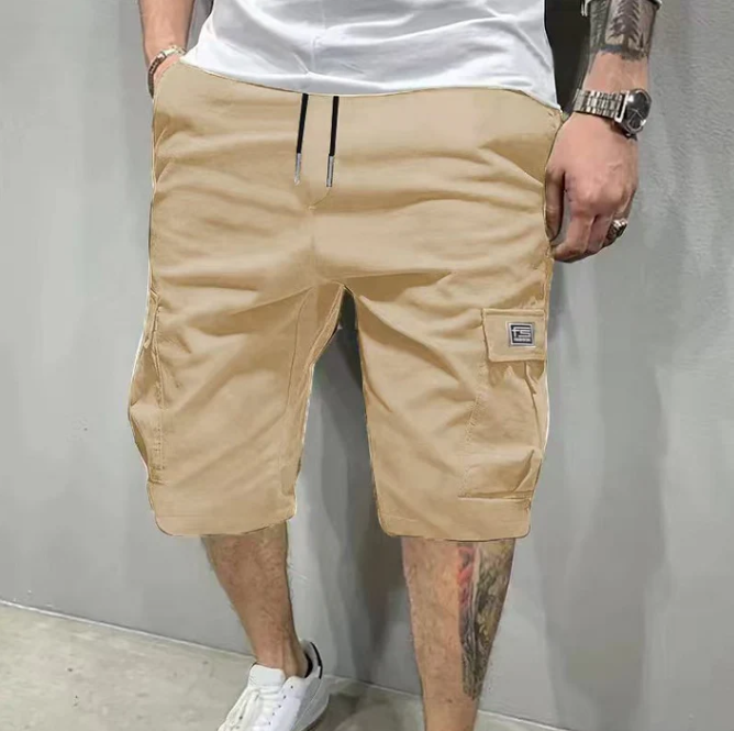 Men’s Lightweight Multi-Pocket Drawstring Cargo Shorts