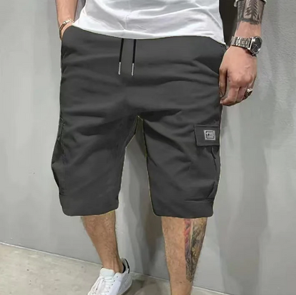 Men’s Lightweight Multi-Pocket Drawstring Cargo Shorts