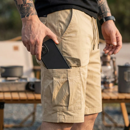 Men’s Lightweight Multi-Pocket Drawstring Cargo Shorts