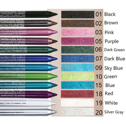 Women’s 14-Piece Waterproof Metallic Eyeliner Pencil Set