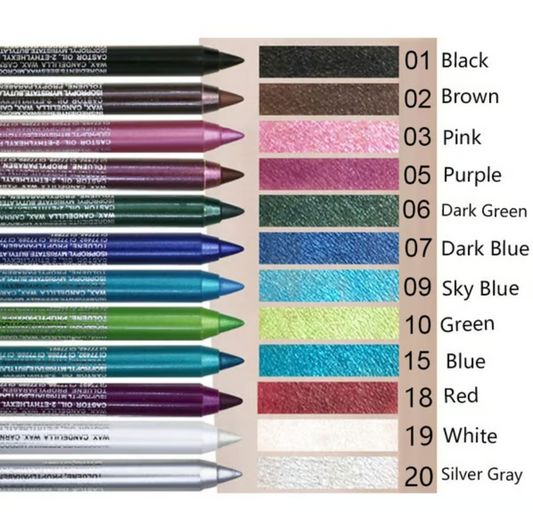 Women’s 14-Piece Waterproof Metallic Eyeliner Pencil Set