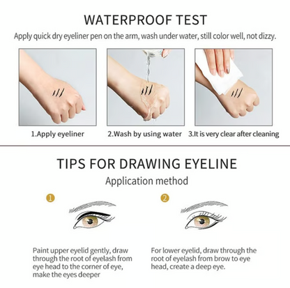 Women’s 14-Piece Waterproof Metallic Eyeliner Pencil Set