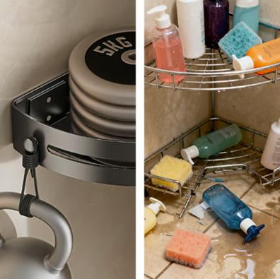 Adhesive Corner Bathroom Storage Shelf
