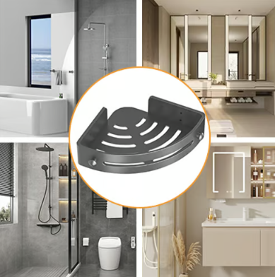 Adhesive Corner Bathroom Storage Shelf