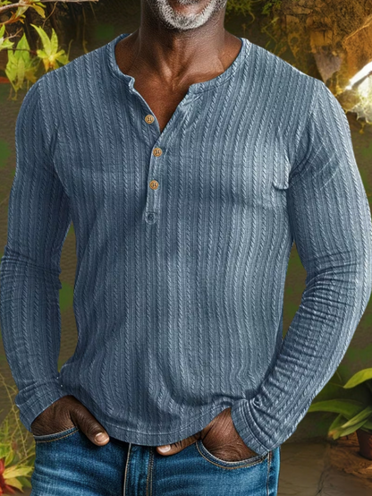 Men’s Tailored Long Sleeve Knit Shirt