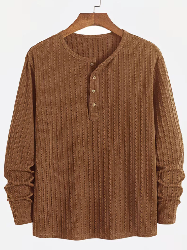 Men’s Tailored Long Sleeve Knit Shirt