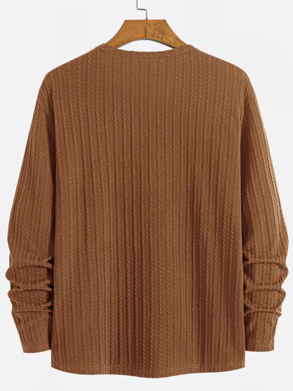 Men’s Tailored Long Sleeve Knit Shirt