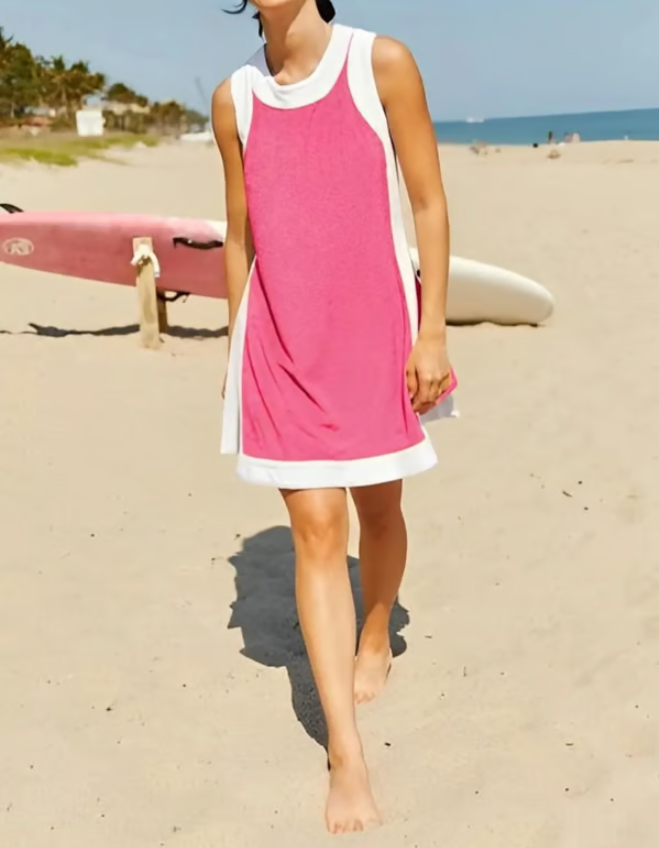 Women’s Colour Block Sleeveless Top And Shorts Two Piece Set
