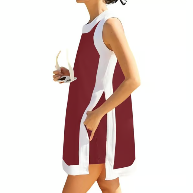 Women’s Colour Block Sleeveless Top And Shorts Two Piece Set