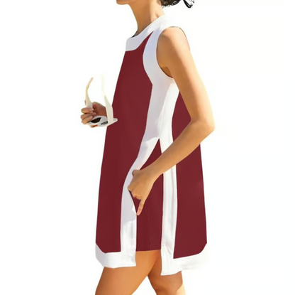 Women’s Colour Block Sleeveless Top And Shorts Two Piece Set