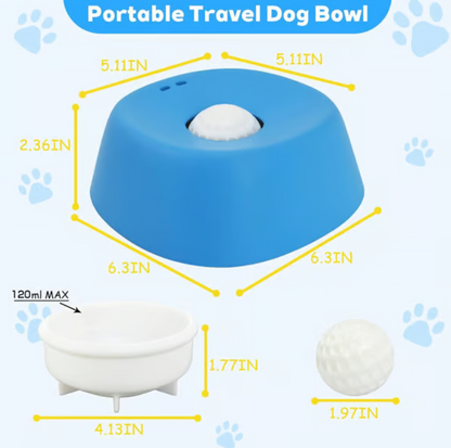Liquid Treat Slow Feeder Dog Bowl With Rolling Ball